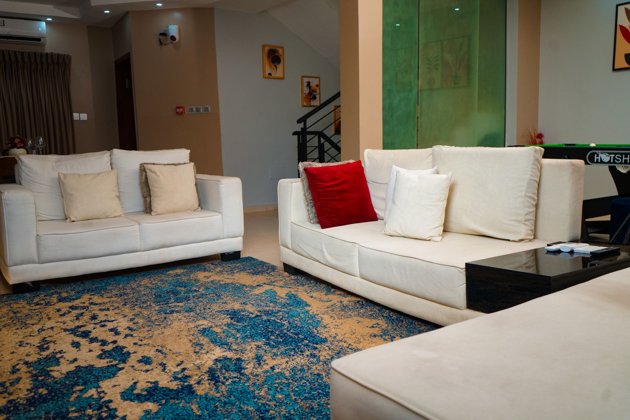 Luxury open-plan smart lounge space